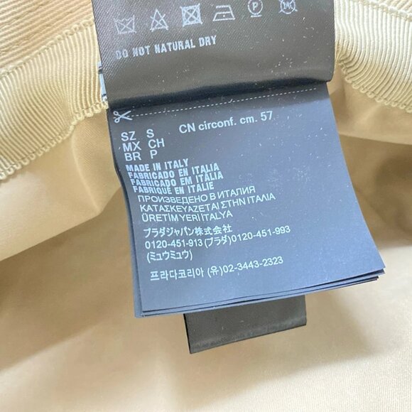 PRADA Bucket Gray Beige Cotton Hat 367-090225 - Picture 8 of 10